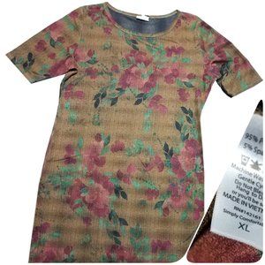 LuLaRoe | XL Dress “Julia” Fall Watercolor Floral, neutrals